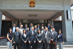 2014年７月２日日中友好北区議員連盟のメンバー１９名で、中国大使館を表敬訪問