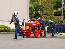 王子消防団の消防操法大会